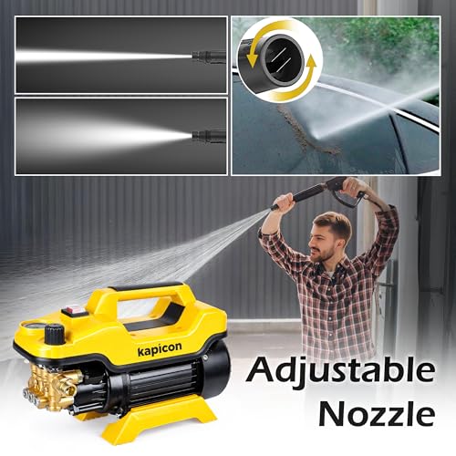 Image of KP-15 High Pressure Washer for Car & Bike | 2200W Copper Motor, 160 Bar, 9L /Min Flow, 8M Hose | Portable Electric Power Washer for Home, Patio & Floor Cleaning
