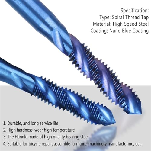 Taraud HSS M16x1.5 flûte spirale haute résistance machine outil - 2