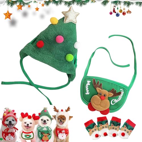Set disfraz árbol navideño para perros pequeños M