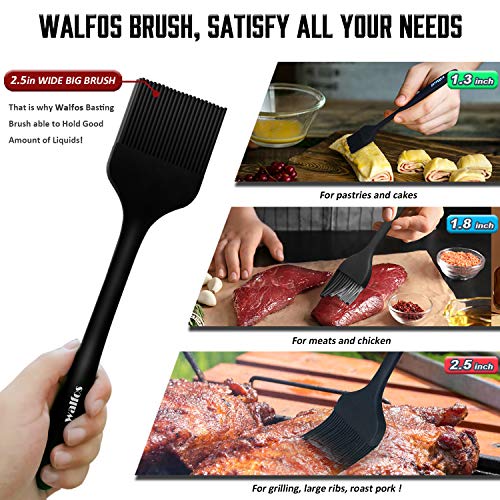 image for WALFOS Premium Silicone Basting Pastry Brush - High Heat Resistant Non