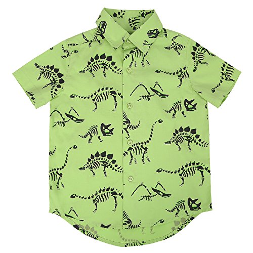 HDE Boys Button Down Shirts Kids Casual Short Sleeve Cotton Oxford Button Up