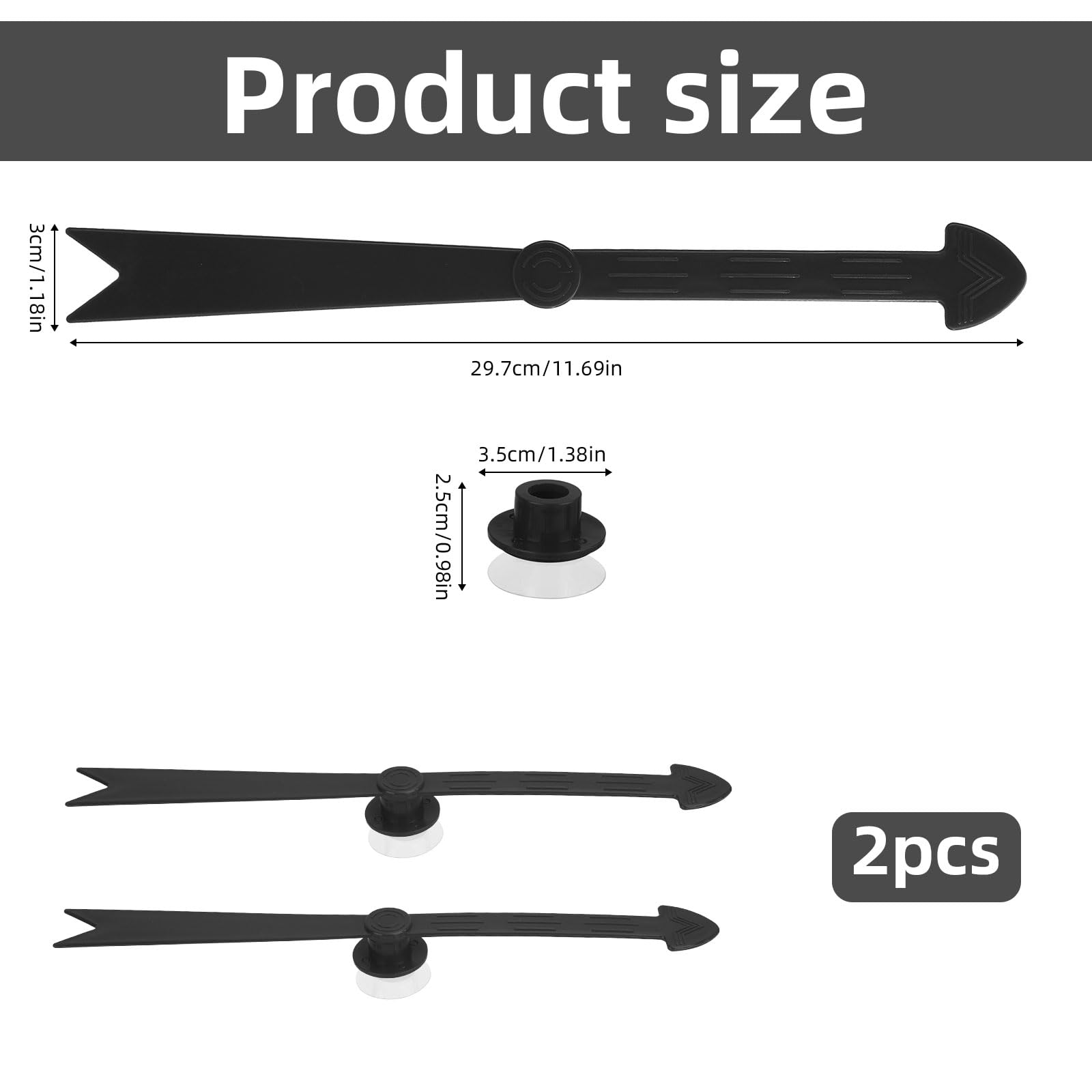 Gosknor 2pcs Large Arrow Spinner - Image 2