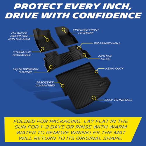 Image of Michelin Vehicle Mats for 2024-2026 Chevy Trax | Floor Mats & Trunk Liner Premier Series, All-Weather Floor Liner, Custom Fit, Durable TPE, Non-Slip, Not Fit Buick Envista