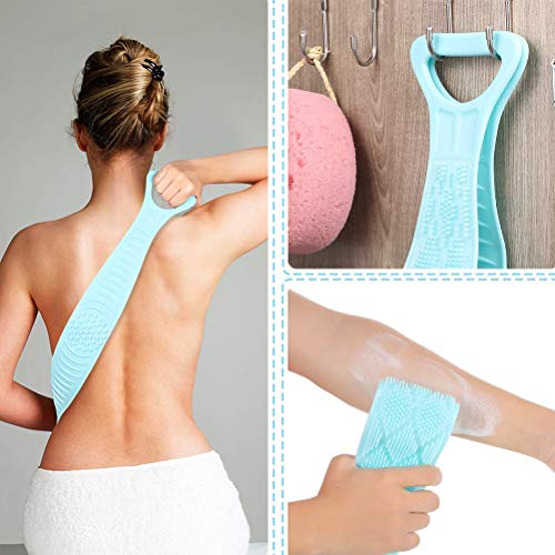 Massaggio scrubber schiena bifacciale in silicone