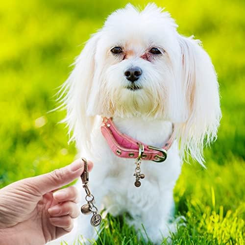 BIPY 6PCS Bronze Dog Collar Bells Loud Cat Collar Charms Bell Pet Necklace Pendant Decoration Durable Brass Bells for Small Medium Dogs Puppies Kittens Collar Accessories Harness Training