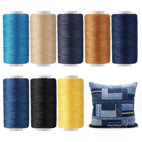 Hilo de coser denim colores surtidos 8 pzas 150 m miniatura 1