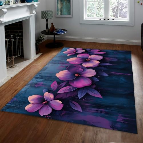 Tapis fleuri violet pour sublimer votre bureau à la maison - 3