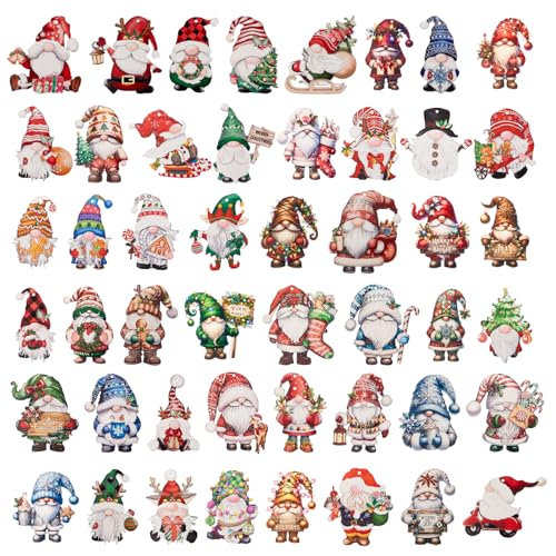 Rebanky 48 Stück Weihnachtsanhänger Wichtel Weihnachtsbaumschmuck...