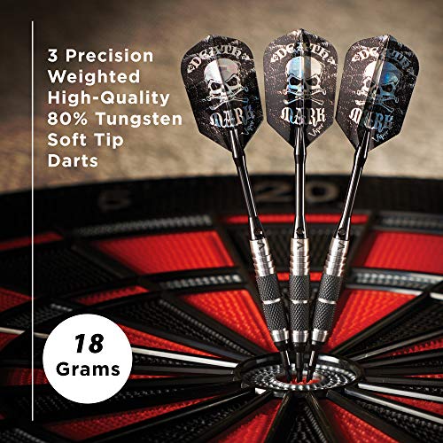 Viper 21-3407-18 By Gld Products Unisex Adult Coarse Knurling Viper Desperado Death Mark 80 20 Tungsten Soft Tip Dart 18 Gram thumb #1