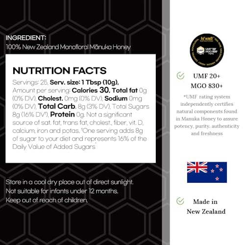 Hi Well Premium New Zealand 100% Miel Manuka UMF 20+ 500g miniatura 2