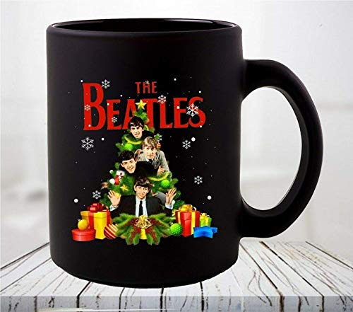 Novelty Cups 11 Oz the Beatles Christmas Tree Tasse à café Tasse à café Tasse de voyage - Les Beatles, Paul McCartney, John Lennon, RIngo Starr, George Harrison Novelty Cups 11 Oz the Beatles Christmas Tree Tasse à café Tasse à café Tasse de voyage