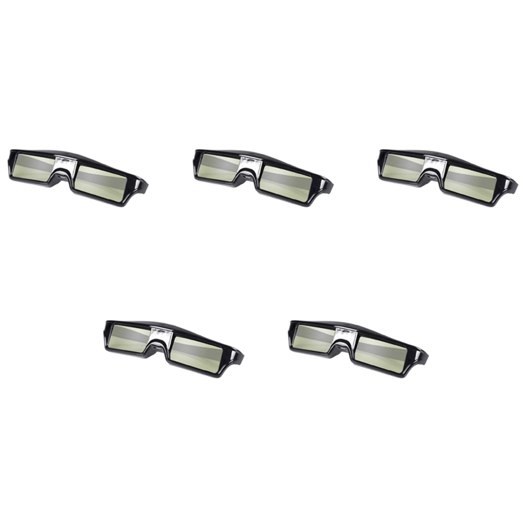 5X Occhiali 3D Shutter Attivi Ricaricabili per Proiettore Tutto DLP