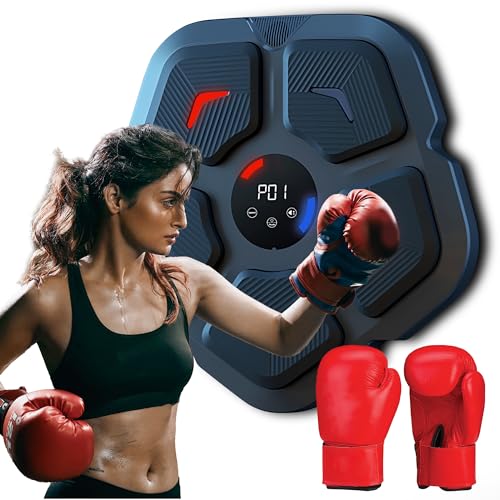 FICTOR Music Boxing Machine, Bluetooth Boxing Machine Wall-Mounted with Gloves, Perfect for Adults, Home Fitness & Stress Relief, Ideal for Office, Garage, or Gym Workouts