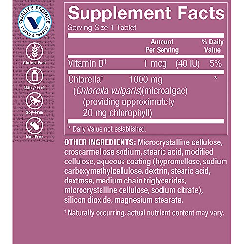 Super-Chlorella-1000mg-SingleCelled-Green-Superfood-Algae-Tablet--Broken-Cell-Wall-Form-Chlorella-Antioxidant-Complex-with-BetaCarotene-Iron-and-Zinc-300-Tablets-by-The-Vitamin-Shoppe