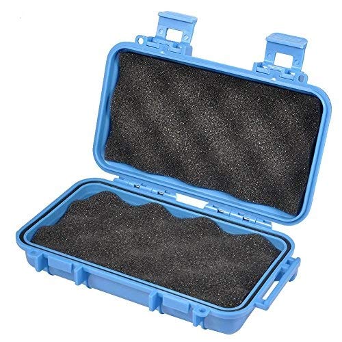 MAGT Caja de almacenamiento en seco, caja de almacenamiento de supervivencia al aire libre Caja de almacenamiento en seco impermeable a prueba de polvo para acampar(L-Azul)