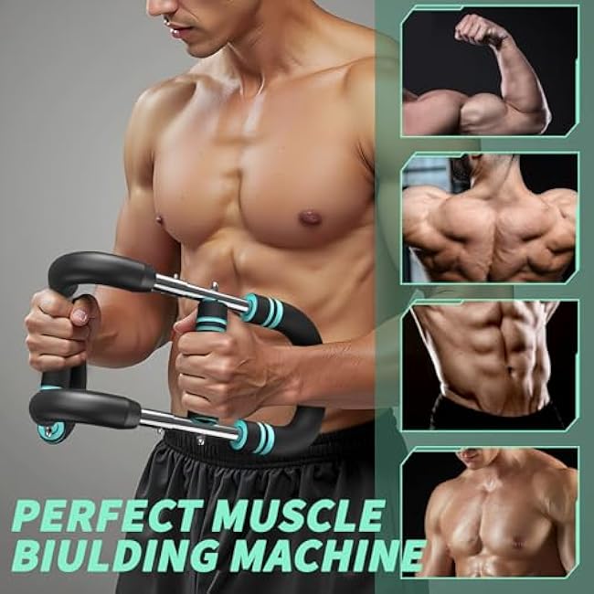 Twister Arm Trainer,40-100lb Adjustable Chest Workout Device,Portable Power Twister Bar,Twist Arm Trainer,Forearm Strengthener Exerciser Spring Resistance for Home Fitness