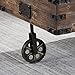 FirsTime & Co. Brown Factory Cart Coffee Table, Vintage Center Table with Wheels for Living Room, Rectangular, Wood, Farmhouse, 47.25 Inches, Rustic Espresso/Antique Black