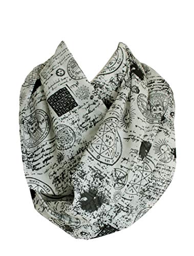 Etwoa Old Texture and Magic Symbols Infinity Circle Scarf3