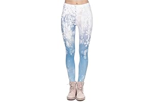 White Christmas Seamless Leggings: Festive Flair for Holiday Cheer