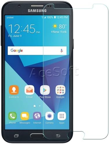 Premium 9H HD Ultra-Clear Full Coverage Tempered Glass Screen Protector Guard Shield Film Compatible with T-Mobile Samsung Galaxy J7 Prime SM-J727T Smartphone -