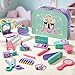 Toyssa Wooden Pretend Makeup for Toddlers 3-5, Kids Makeup Sets for Girls 3-4 with Storage Box, Princess Pretend Play Beauty Salon Toys Kits, Christmas Birthday Gifts for Girls Toys Aged 3 4 5 6 7