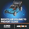 WORX Nitro 40V 21" Cordless Lawn Mower w/Aerodeck and Intellicut, Brushless Electric Mower Up to 1/2 Acre, Push Lawn Mower w/ 7-Position Height Adjustment WG752 – Batteries and Charger Included