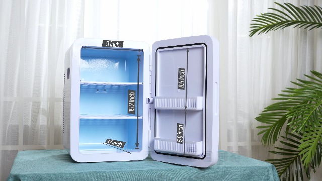 Kikihuose 22L/30Cans Mini Fridge for Bedroom, 12v DC Portable
