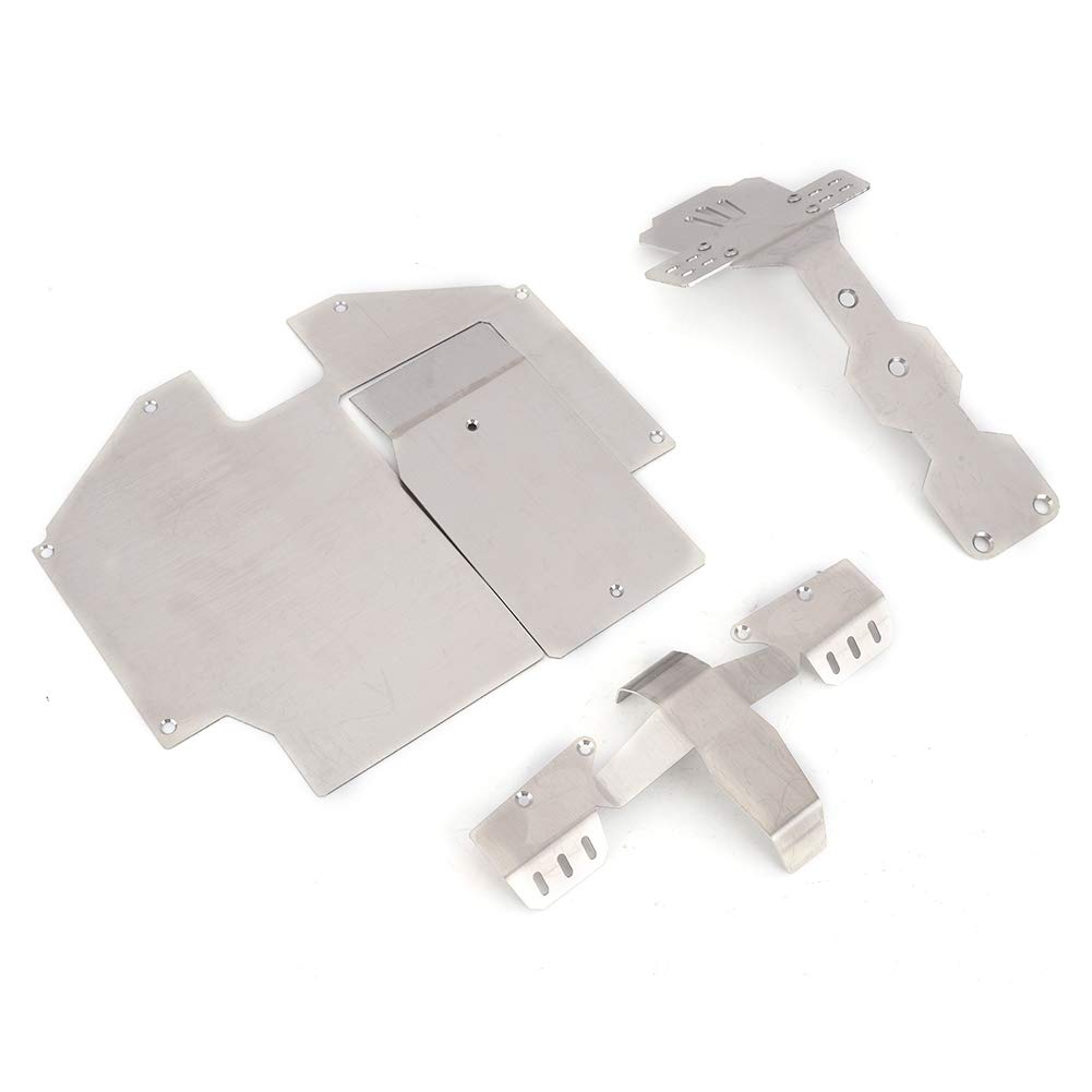 Acouto Stainless Steel Body Armor Front Chassis Rear Set for 1 7 Udr RC Accessories Udr Parts Skid Plate Body for Dhawk Racing Bodies Shell Front Sway Bar Rear