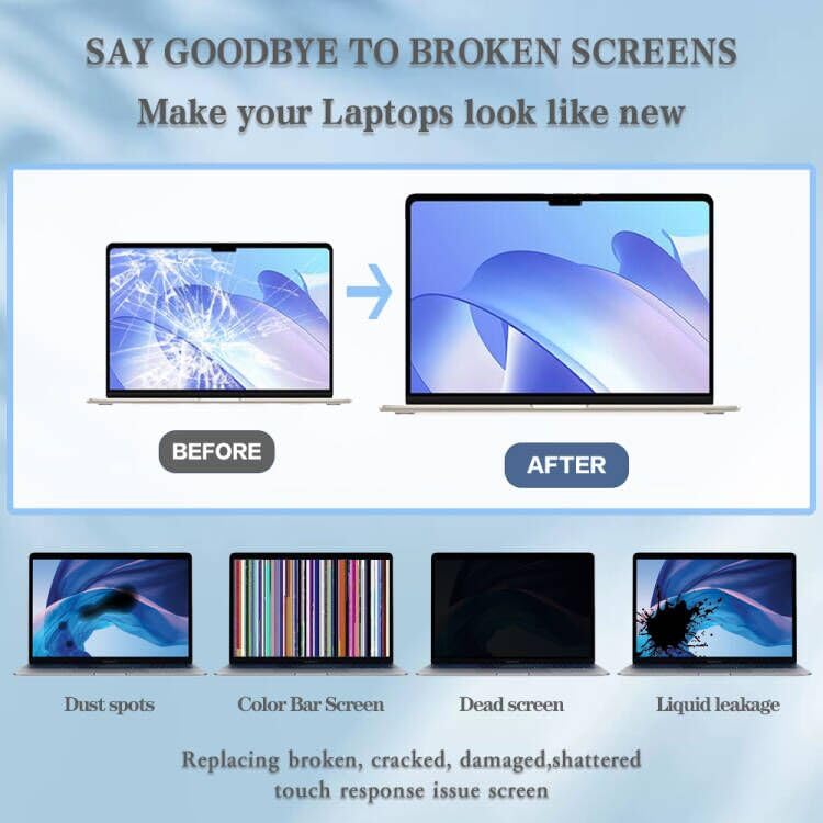 Image of A2338 Screen Replacement for MacBook Pro Retina A2338 M1 M2 Full LED LCD Screen Display Assembly EMC 3578 MYD83 MYD92 MYDA2 MYDC2 MYD83LL /A MYD92LL /A MYDA2LL /A MYDC2LL /A (A2338 Silver)