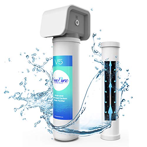 SimPure V5 Under Sink Water Filter, 3000 Gallon Quick Installation Under Counter Drinking