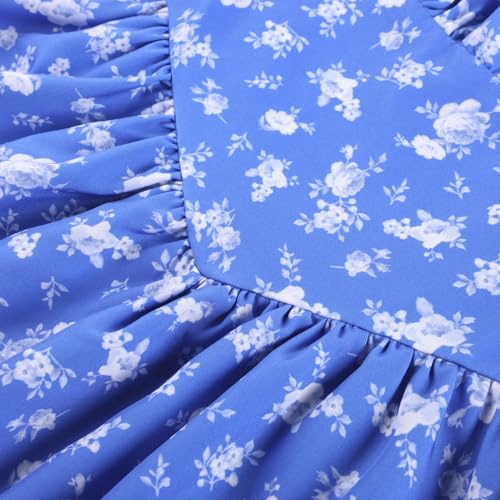 Image of Scarlet Darkness Floral Mini Corset Dress for Women Teen 2026 Summer Spring Flowy A-Line Sundress with Pockets