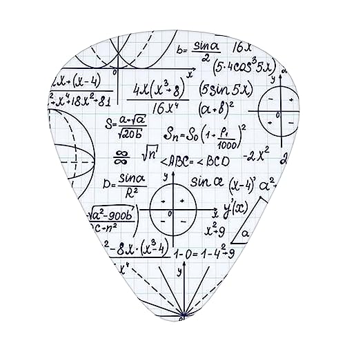 学生数学幾何学科学 ギターピック Guitar Pick 12枚セット ティアドロップ型 エレキギター/アコースティックギター/クラシックギター/ベース等の練習に最適な12枚セット