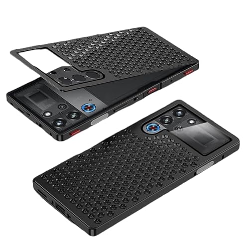 Red Magic 11 Pro�p�o���p�[ �A���~ ���M ���b�h�}�W�b�N11 Pro+�p�P�[�X �w�ʃp�l���t �Ռ��z�� ���ϋv���J�o�[(�u���b�N)