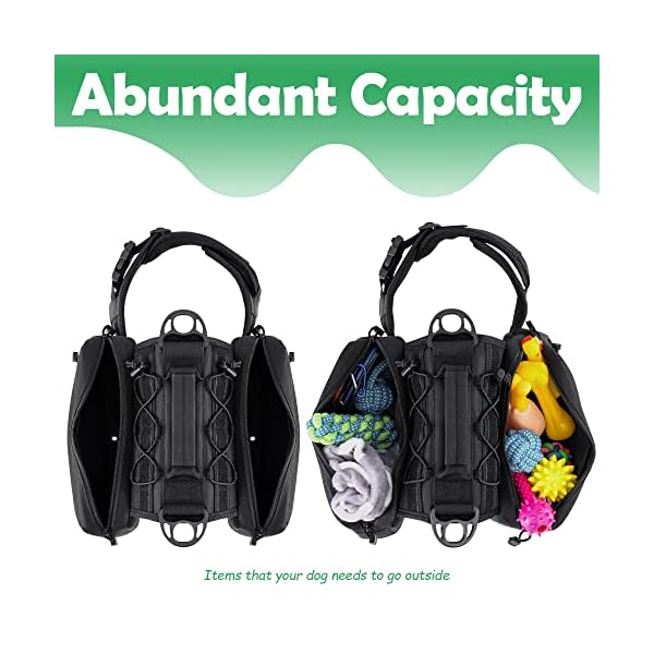 GoHimal-Dog-Hiking-Backpack-for-LargeMediumSmall-DogsSaddle-Bag-for-Trave-and-CampingAdjustable-Dog-Backpack-Hound-with-4-Side-Pockets GoHimal Dog Hiking Backpack - Convenient Dog Supplies for Outdoor Adventures