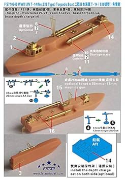 Amazon | 1/700 日本海軍 T-14（538号型）魚雷艇 | プラモデル 通販