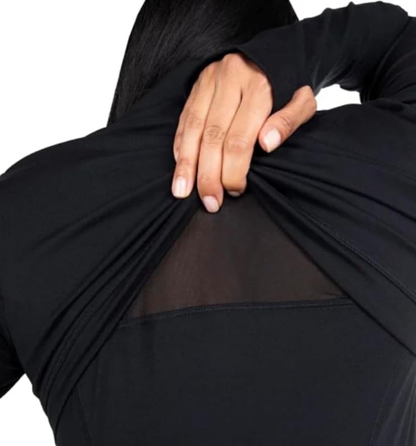 Spyder Women's Stretch Long Sleeve Zip Up Yoga Jacket with Thumb Holes