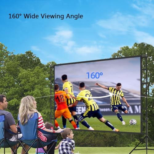 Pantalla de proyección portátil 100 pulgadas con soporte miniatura 2