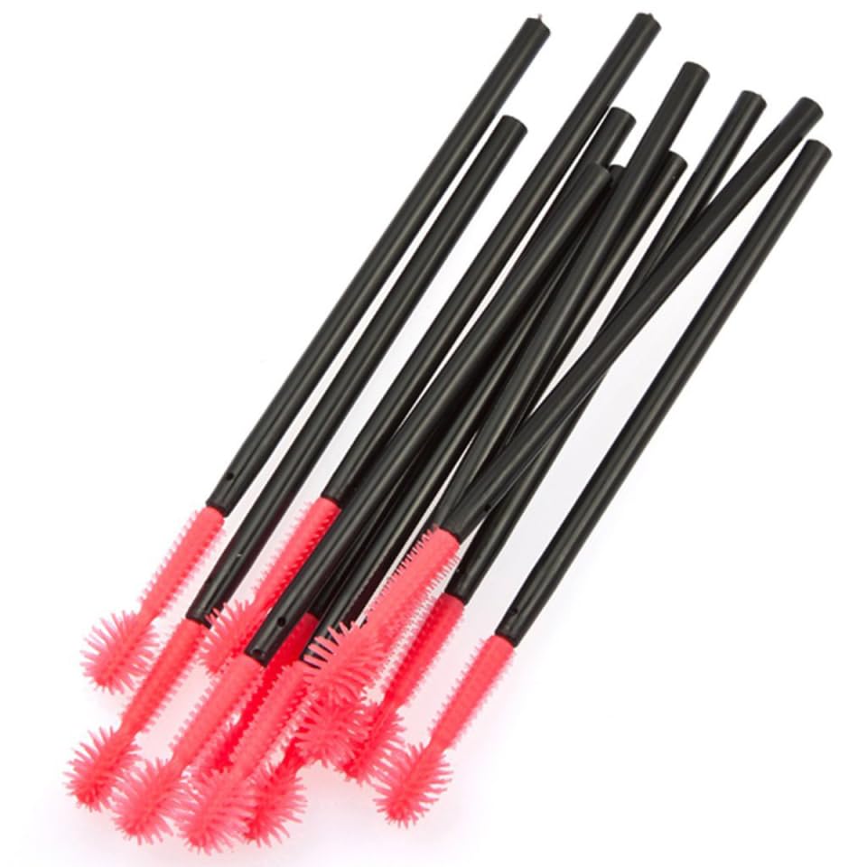 50Pcs Disposable Eyelash Brush Mascara Wands Applicator Silicone Head Lash Applicator Tool for Professional Makeup Eye Lash Brush for Personal Use