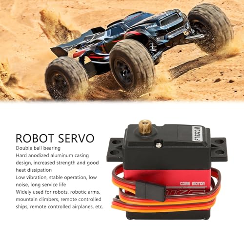 Serwo Cyfrowe 20 KG, Silnik RC z Rdzeniem Skrętnym i Ramieniem 25T, Wysokowydajne Wodoodporne Serwo Cyfrowe z metalową przekładnią do Robotów Ramiona Robotyczne Samochody RC