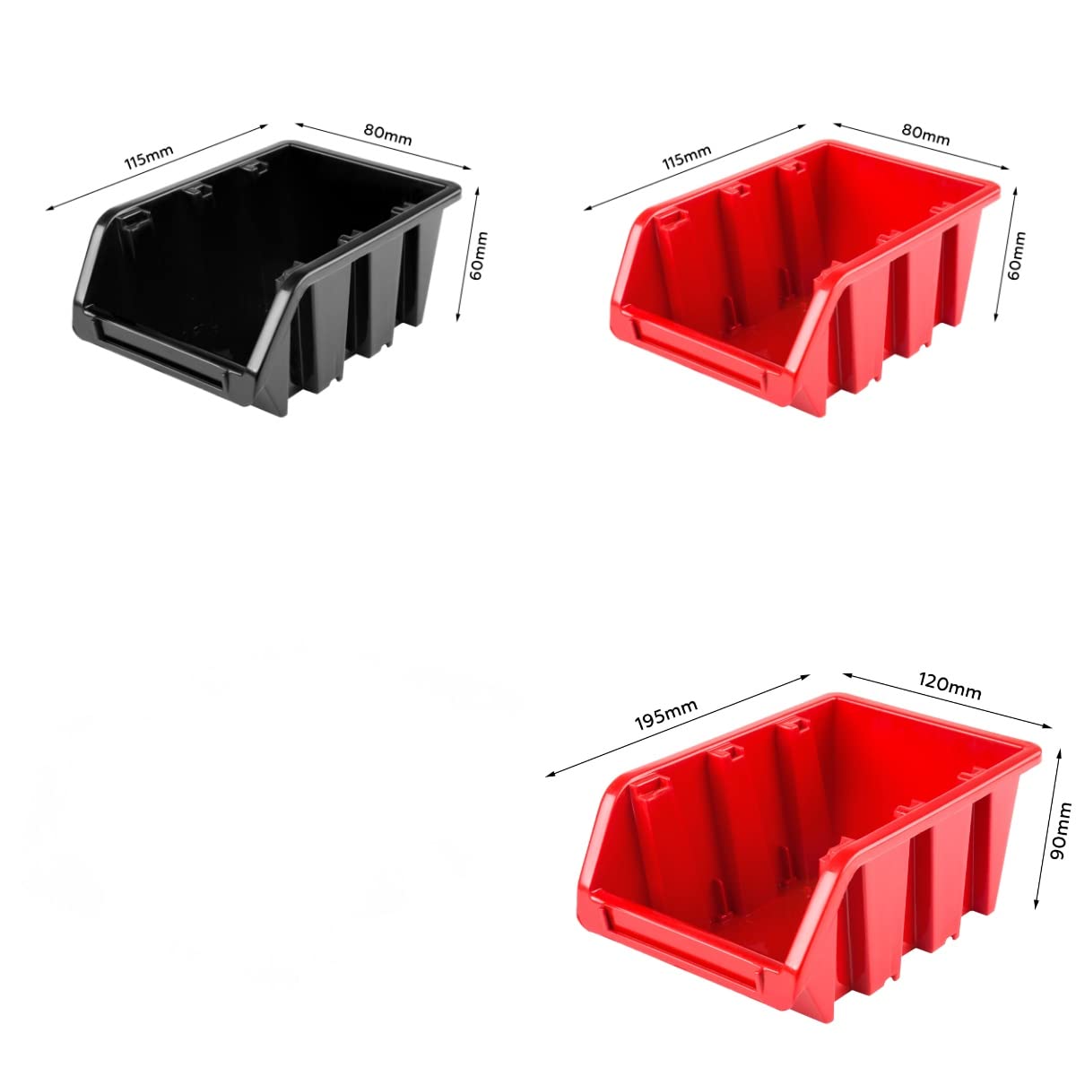 Scaffale da officina, 117 x 78 cm, 37 pezzi, con supporti per attrezzi e scatole impilabili, pannelli da parete, scaffali extra resistenti, per merci, garage, scaffali