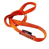 GM CLIMBING Pack of 3 16mm Nylon Sling Runner 120cm / 48inch (Fluorescent Orange)