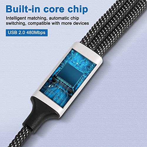 MEIRIYFA USB Splitter Y Cable for Charging OTG 3 in 1 USB 2.0 A Male to 3 Female Extender Hub Data Charging Split Adapter for Phone/PC/Car/Laptop - Image 3