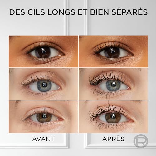 L’Oréal Paris Wimperntusche für präzise getrennte Wimpern mit teleskopischer Länge, False Lash Telescopic Waterproof Mascara, Schwarz, 1 x 8 ml