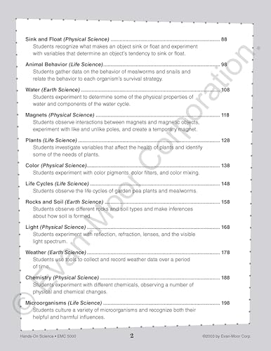 Evan Moor Educational Publishers EMC5000 Hands-On Science -- 20 Themes thumb #2