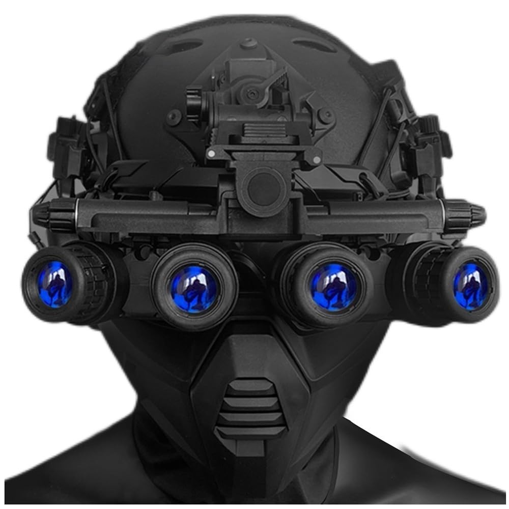 Tactical Helmet Set, Tactical Fast Helmets For Airsoft Shooting And Hunting Games With Pickup Noise Canceling Headphones And Binoculars Model, Face Shield And Goggles, Signal, NVG