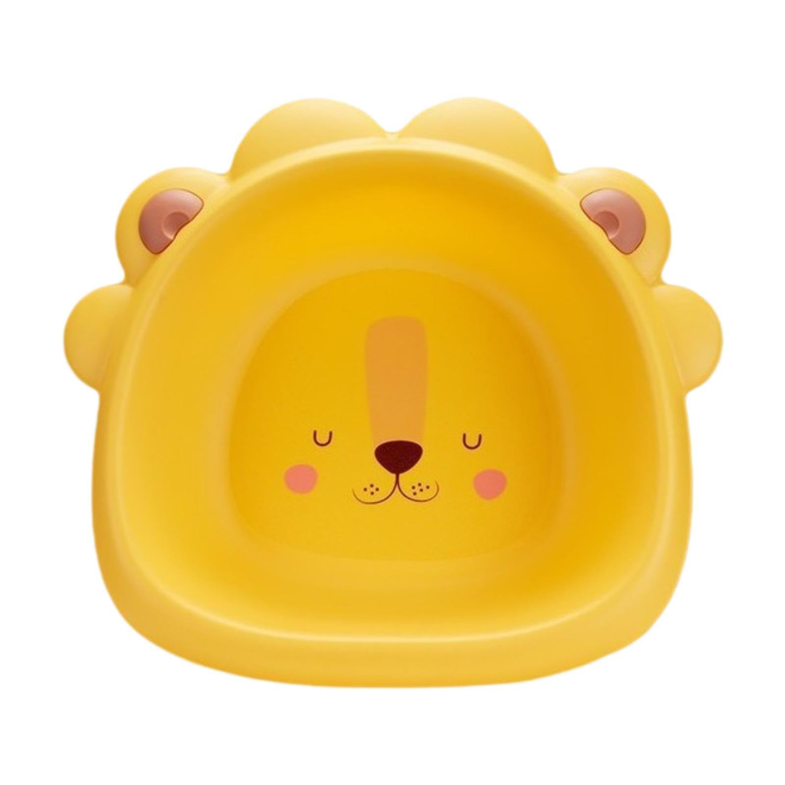 Qianly Foot Basin Baby Bath Tub Lightweight Cute Multifunctional Portable Washbasin Wash Basin for Home Traveling Kids Baby, Yellow