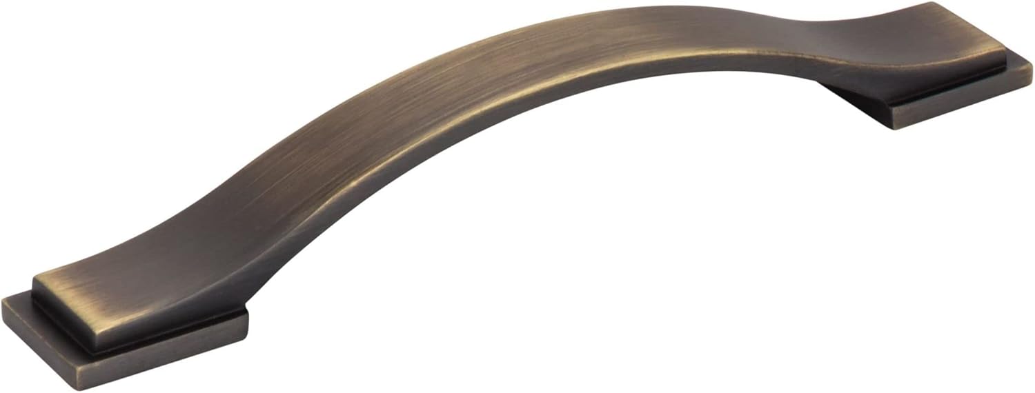 Mirada Strap Cabinet Pull - 5 Center-to-Center in Antique Brushed Satin Brass