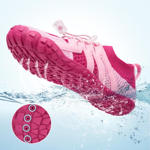 Image of Stelle Water Shoes for Kids Adjustable Laces | Quick Dry Barefoot Non-Slip Shoes with a Roomy Toe Box for Boys and Girls,Beach,Hiking,Toddler to Big Kid