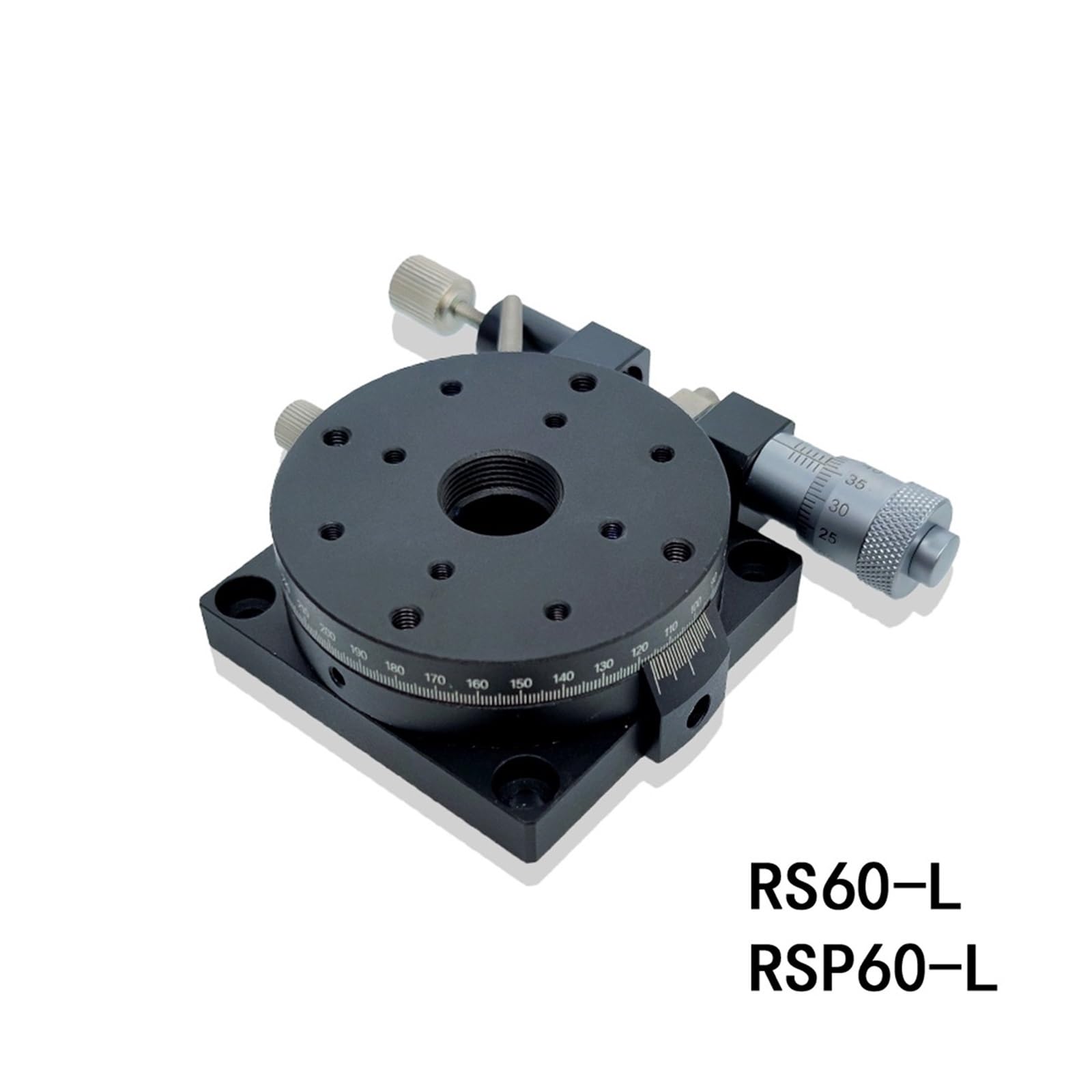 Micrómetro rotatorio óptico de Alta precisión con Ajuste Angular de 360 Grados y Desplazamiento R 60 mm RS60-L RSP60-L (RSP60-L)