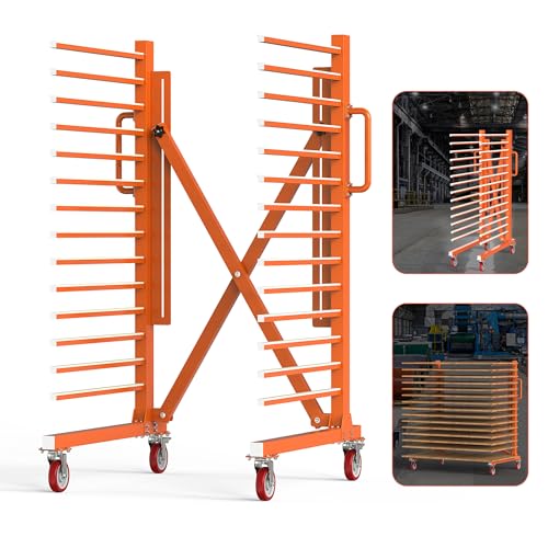 GARVIN 15-Tier Adjustable Paint Drying Rack with Wheels